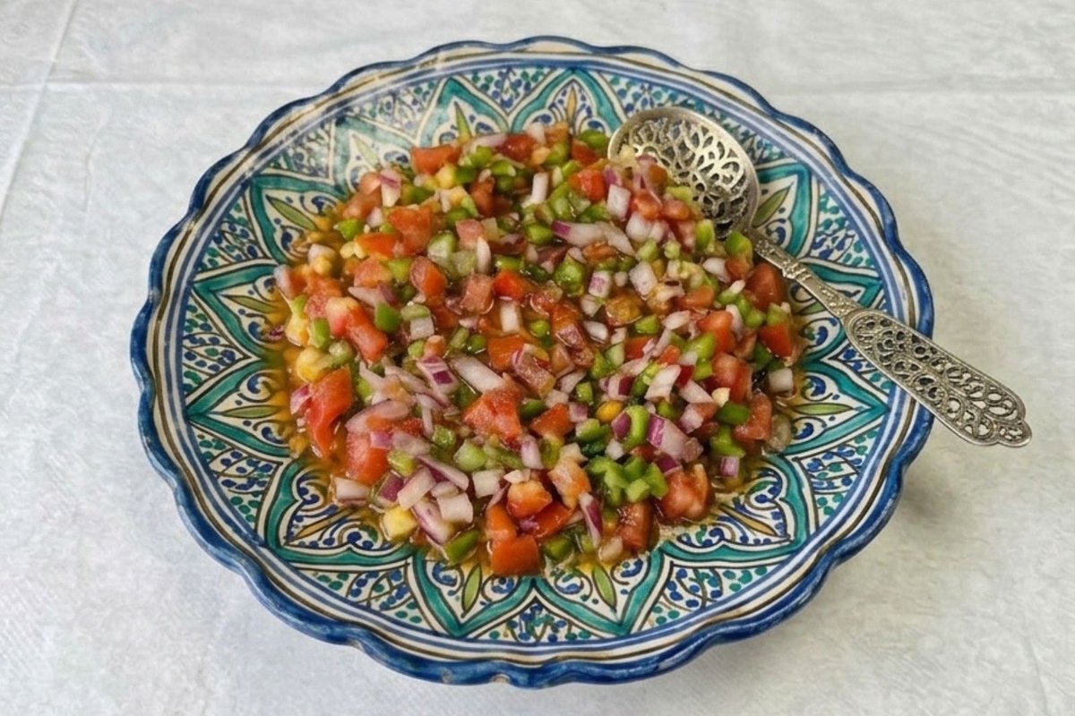Salade de Tomates Piments Verts